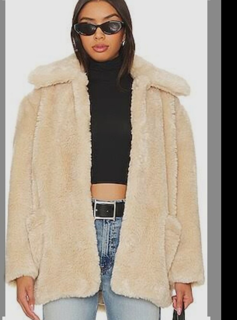 Freepeople Plush Faux Shearling Teddy Jacket in Beige